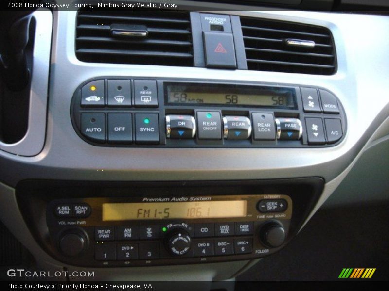 Nimbus Gray Metallic / Gray 2008 Honda Odyssey Touring