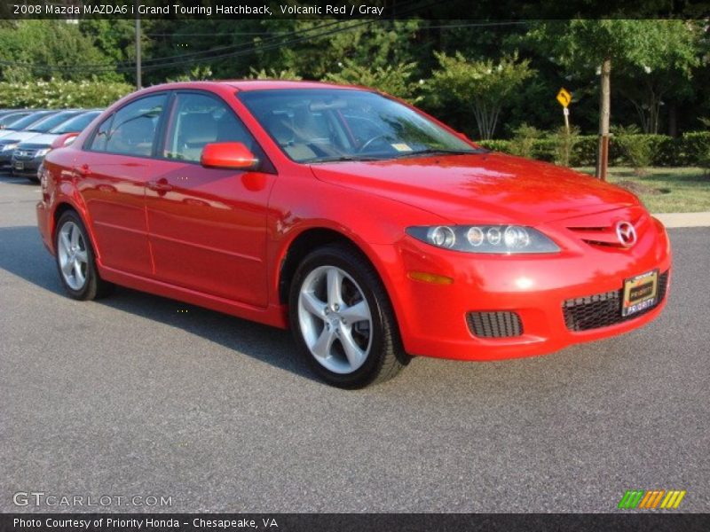 Volcanic Red / Gray 2008 Mazda MAZDA6 i Grand Touring Hatchback