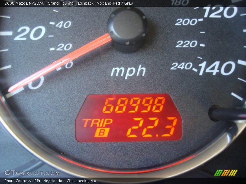 Volcanic Red / Gray 2008 Mazda MAZDA6 i Grand Touring Hatchback