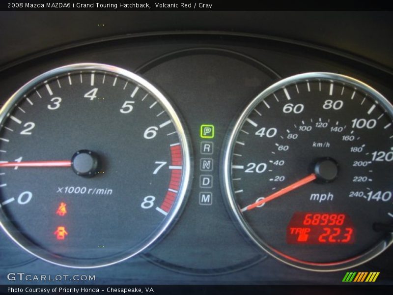 Volcanic Red / Gray 2008 Mazda MAZDA6 i Grand Touring Hatchback