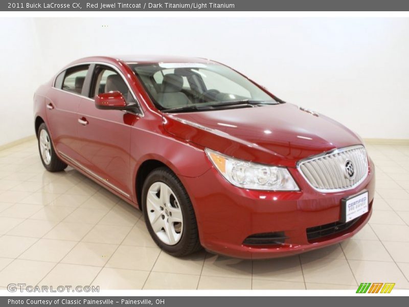 Red Jewel Tintcoat / Dark Titanium/Light Titanium 2011 Buick LaCrosse CX