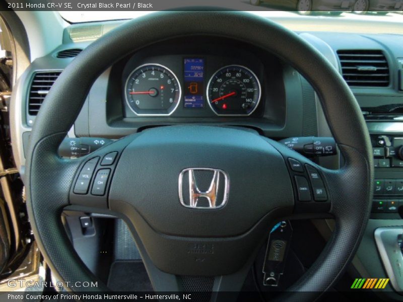 Crystal Black Pearl / Black 2011 Honda CR-V SE
