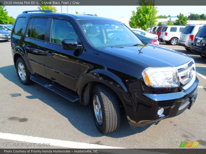 Crystal Black Pearl / Gray 2010 Honda Pilot EX-L