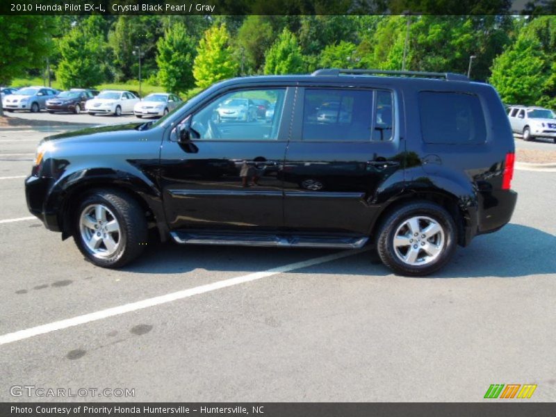 Crystal Black Pearl / Gray 2010 Honda Pilot EX-L