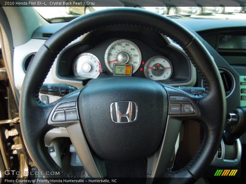 Crystal Black Pearl / Gray 2010 Honda Pilot EX-L