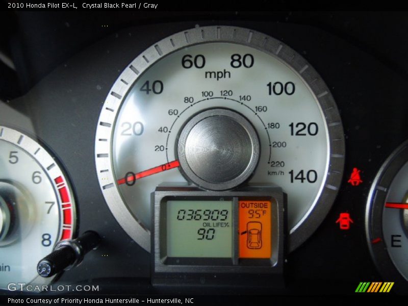 Crystal Black Pearl / Gray 2010 Honda Pilot EX-L