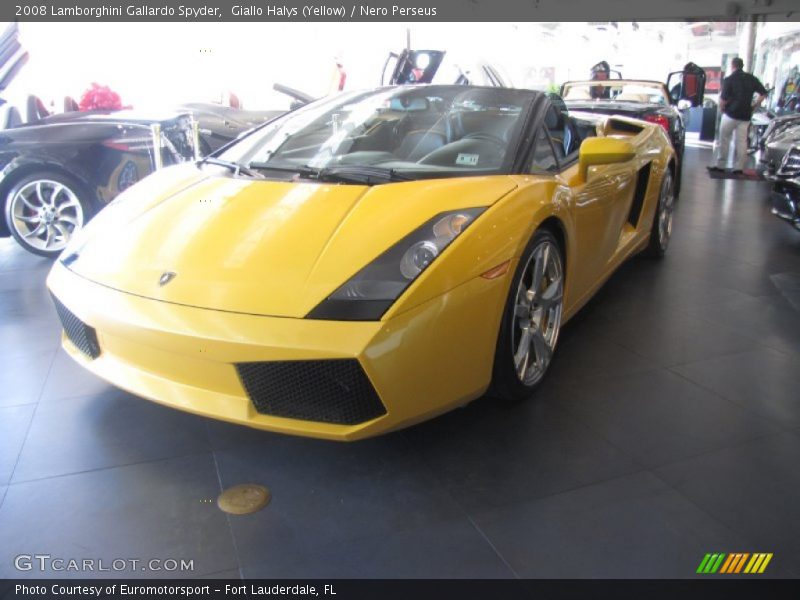 Giallo Halys (Yellow) / Nero Perseus 2008 Lamborghini Gallardo Spyder