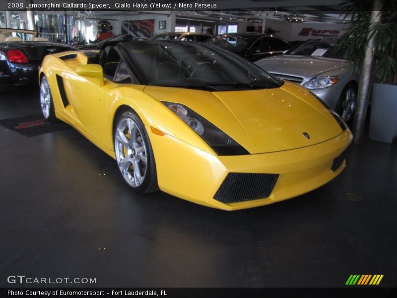 Giallo Halys (Yellow) / Nero Perseus 2008 Lamborghini Gallardo Spyder