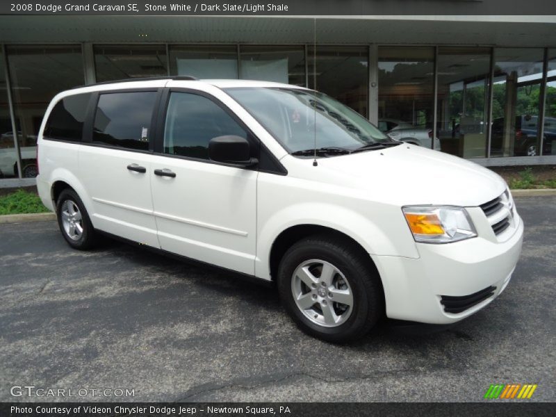 Stone White / Dark Slate/Light Shale 2008 Dodge Grand Caravan SE