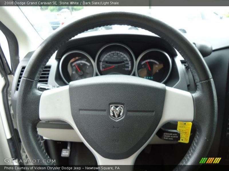 Stone White / Dark Slate/Light Shale 2008 Dodge Grand Caravan SE
