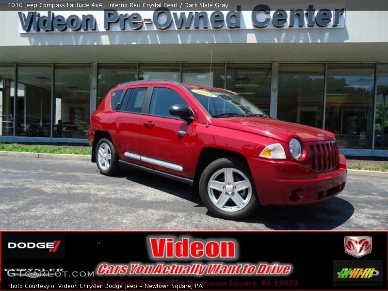 Inferno Red Crystal Pearl / Dark Slate Gray 2010 Jeep Compass Latitude 4x4