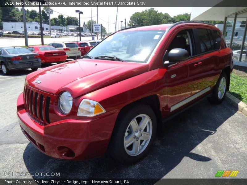 Inferno Red Crystal Pearl / Dark Slate Gray 2010 Jeep Compass Latitude 4x4