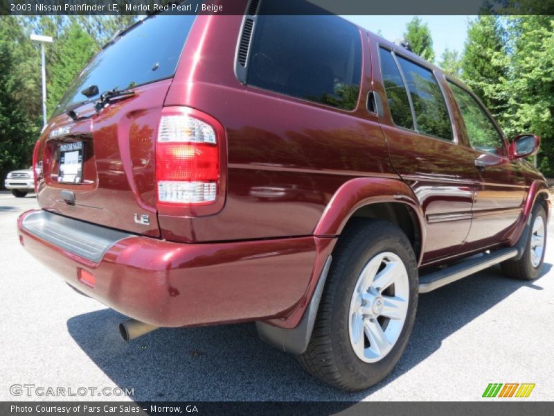 Merlot Red Pearl / Beige 2003 Nissan Pathfinder LE