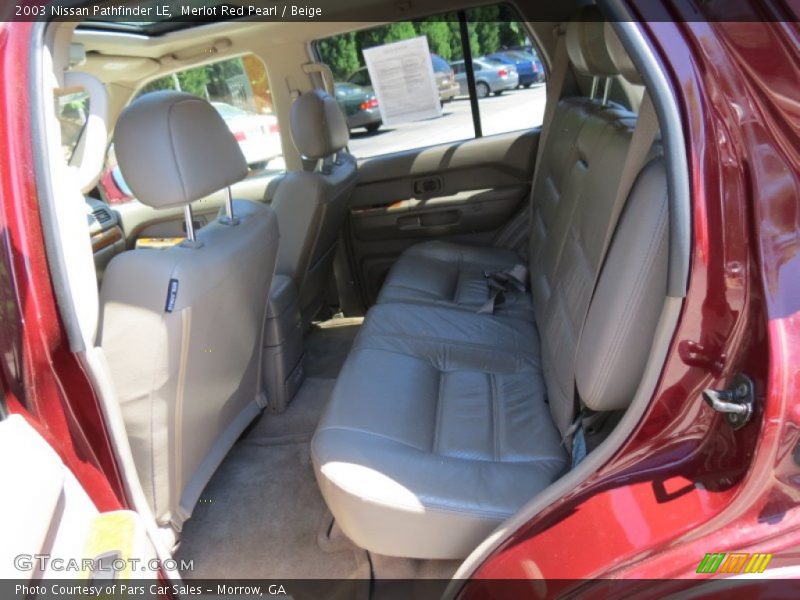 Merlot Red Pearl / Beige 2003 Nissan Pathfinder LE
