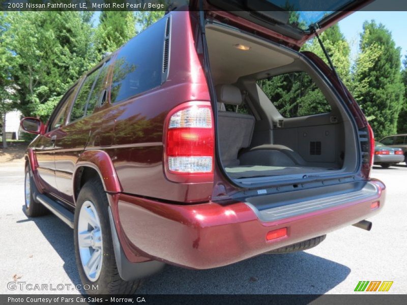 Merlot Red Pearl / Beige 2003 Nissan Pathfinder LE