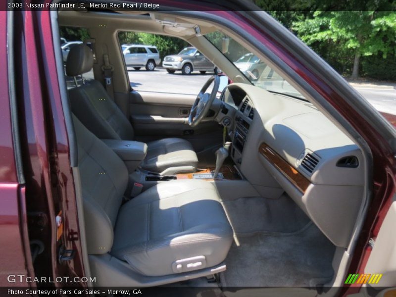 Merlot Red Pearl / Beige 2003 Nissan Pathfinder LE