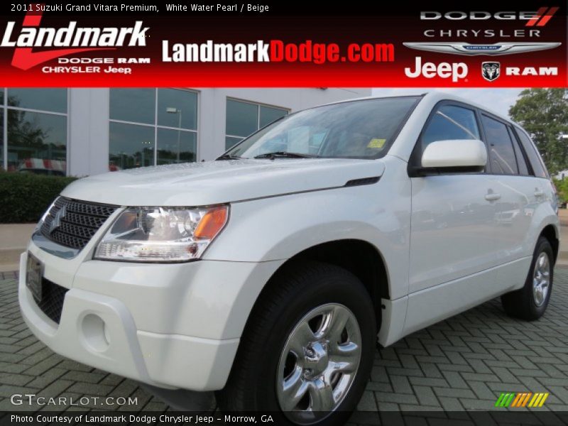 White Water Pearl / Beige 2011 Suzuki Grand Vitara Premium