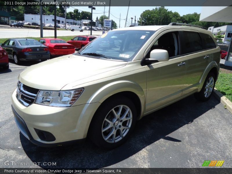 White Gold Metallic / Black 2011 Dodge Journey Crew AWD