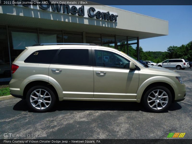 White Gold Metallic / Black 2011 Dodge Journey Crew AWD