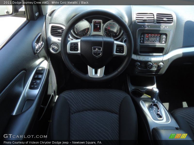 White Gold Metallic / Black 2011 Dodge Journey Crew AWD