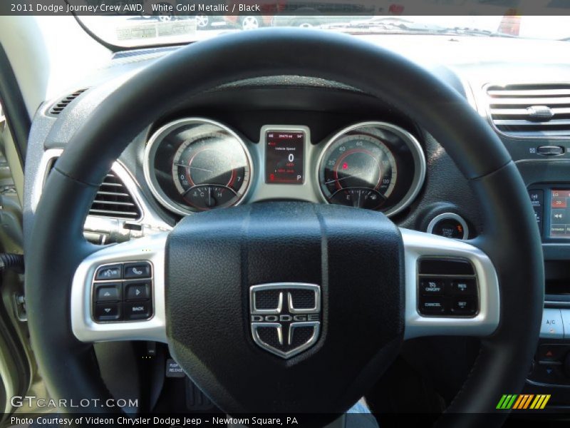 White Gold Metallic / Black 2011 Dodge Journey Crew AWD