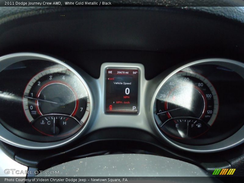 White Gold Metallic / Black 2011 Dodge Journey Crew AWD