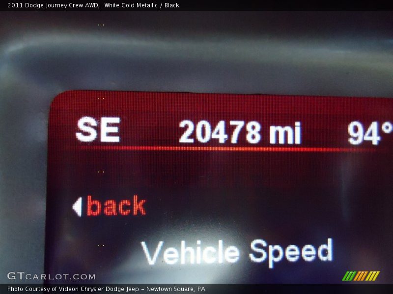 White Gold Metallic / Black 2011 Dodge Journey Crew AWD