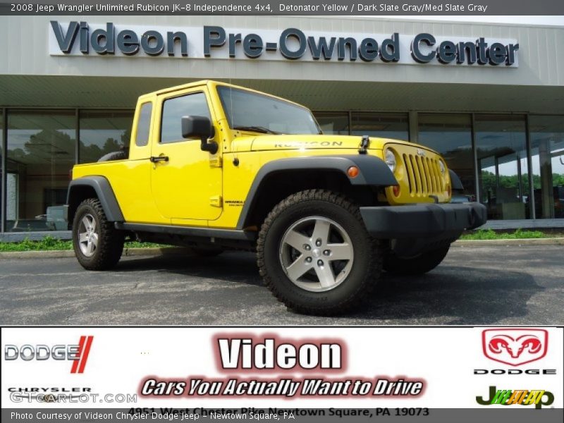 Detonator Yellow / Dark Slate Gray/Med Slate Gray 2008 Jeep Wrangler Unlimited Rubicon JK-8 Independence 4x4