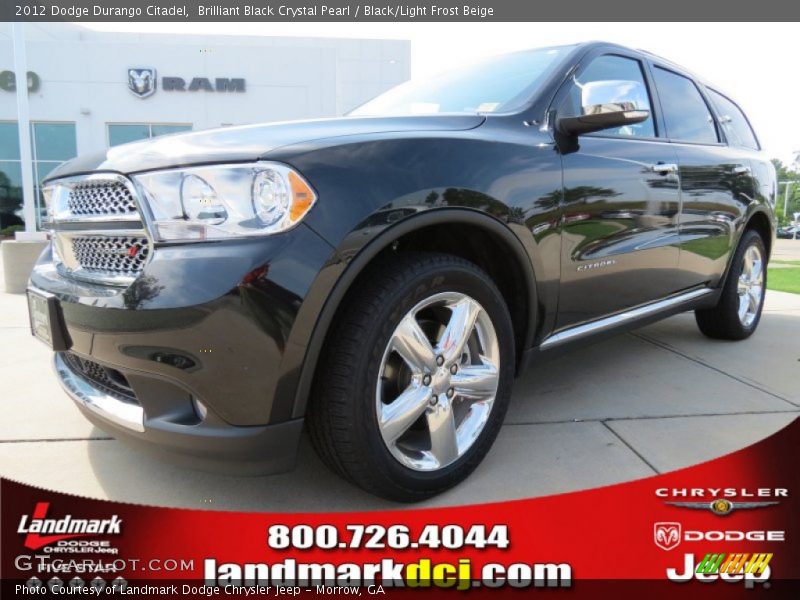 Brilliant Black Crystal Pearl / Black/Light Frost Beige 2012 Dodge Durango Citadel