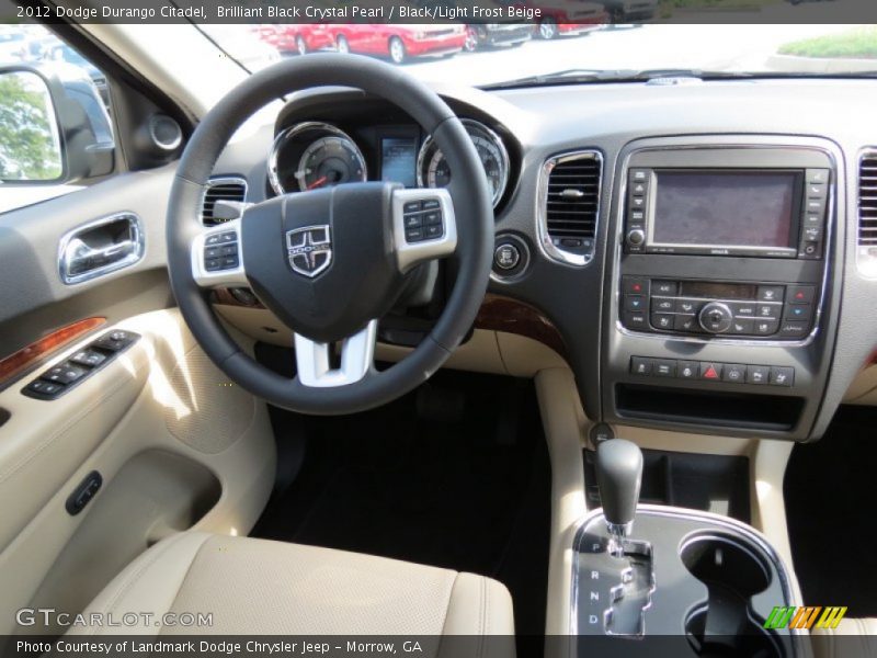 Brilliant Black Crystal Pearl / Black/Light Frost Beige 2012 Dodge Durango Citadel