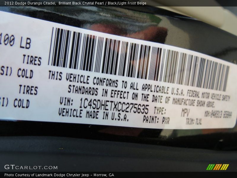 PXR - 2012 Dodge Durango Citadel