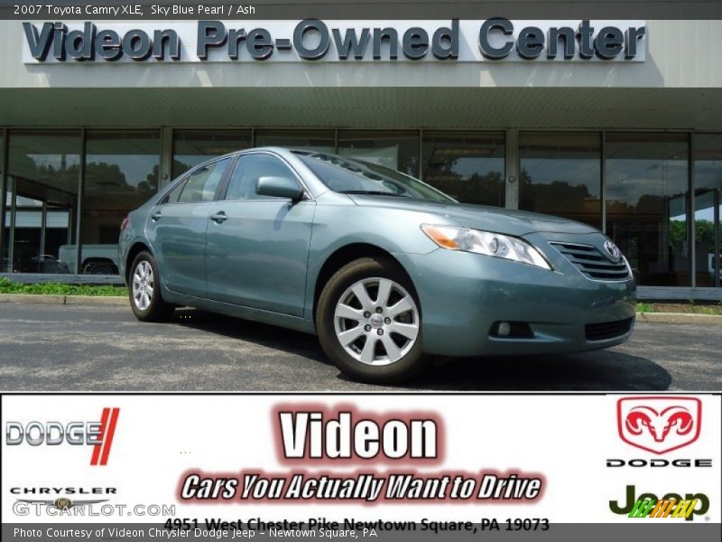 Sky Blue Pearl / Ash 2007 Toyota Camry XLE