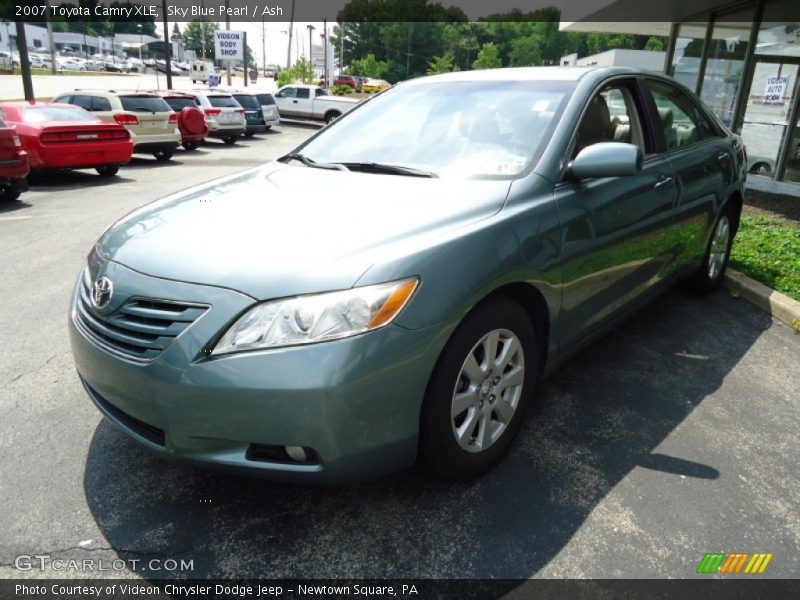 Sky Blue Pearl / Ash 2007 Toyota Camry XLE