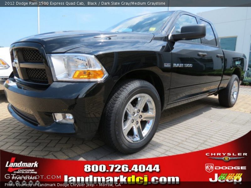 Black / Dark Slate Gray/Medium Graystone 2012 Dodge Ram 1500 Express Quad Cab