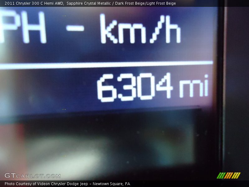 Sapphire Crystal Metallic / Dark Frost Beige/Light Frost Beige 2011 Chrysler 300 C Hemi AWD