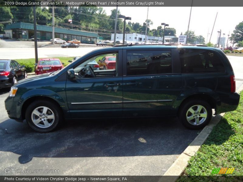 Melbourne Green Pearl / Medium Slate Gray/Light Shale 2009 Dodge Grand Caravan SXT
