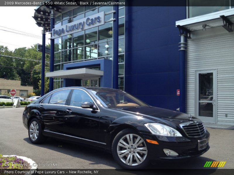 Black / Savanna/Cashmere 2009 Mercedes-Benz S 550 4Matic Sedan