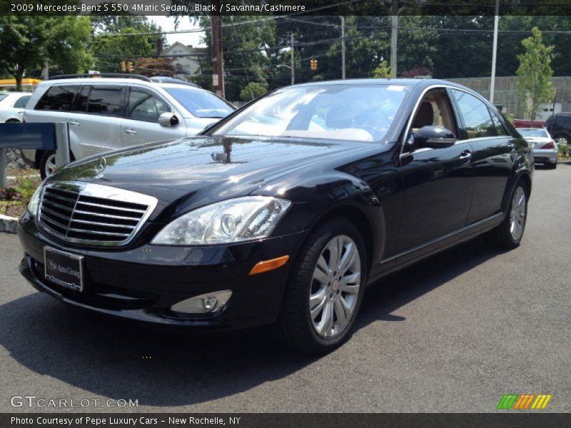 Black / Savanna/Cashmere 2009 Mercedes-Benz S 550 4Matic Sedan