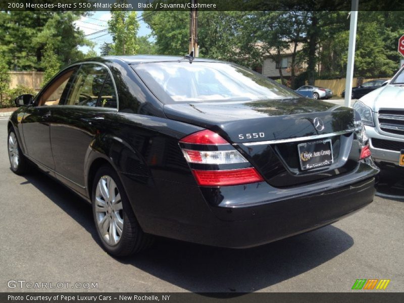 Black / Savanna/Cashmere 2009 Mercedes-Benz S 550 4Matic Sedan