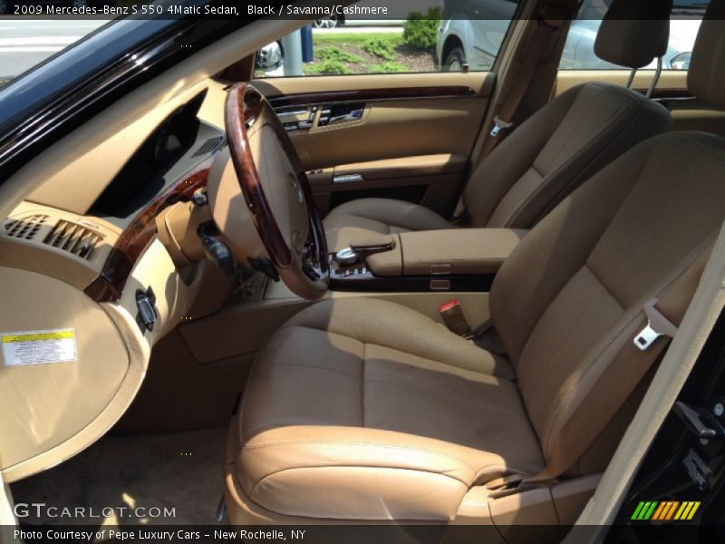 Black / Savanna/Cashmere 2009 Mercedes-Benz S 550 4Matic Sedan