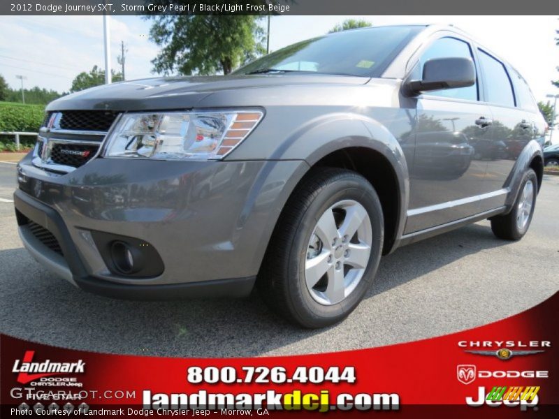 Storm Grey Pearl / Black/Light Frost Beige 2012 Dodge Journey SXT