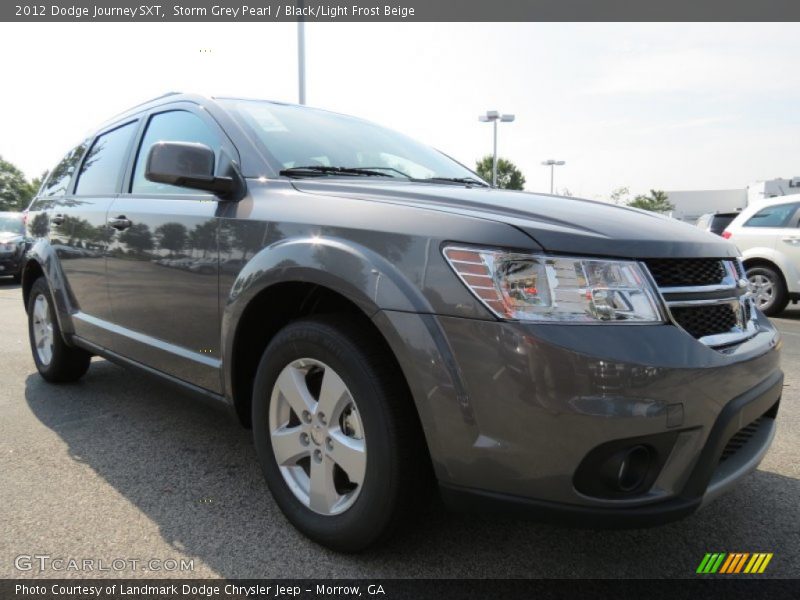 Storm Grey Pearl / Black/Light Frost Beige 2012 Dodge Journey SXT