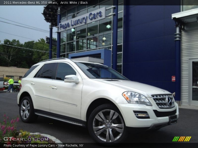 Arctic White / Black 2011 Mercedes-Benz ML 350 4Matic