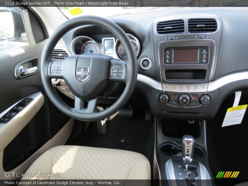 Storm Grey Pearl / Black/Light Frost Beige 2012 Dodge Journey SXT