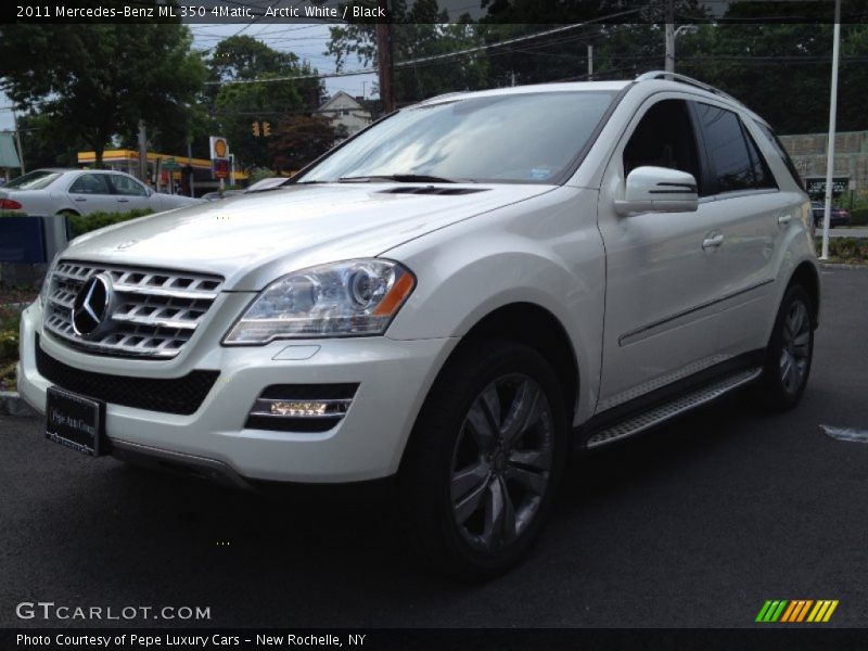 Arctic White / Black 2011 Mercedes-Benz ML 350 4Matic
