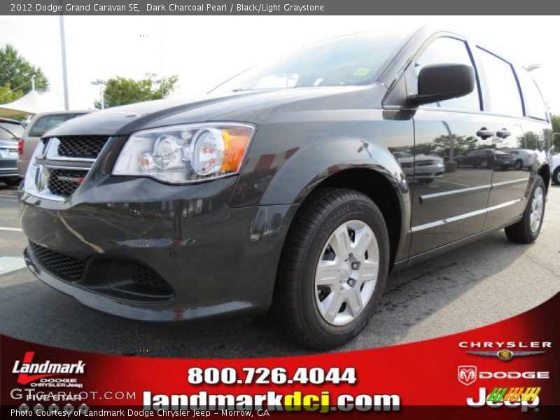 Dark Charcoal Pearl / Black/Light Graystone 2012 Dodge Grand Caravan SE
