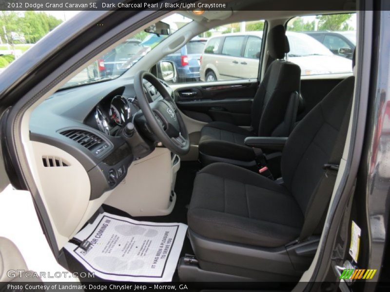 Dark Charcoal Pearl / Black/Light Graystone 2012 Dodge Grand Caravan SE