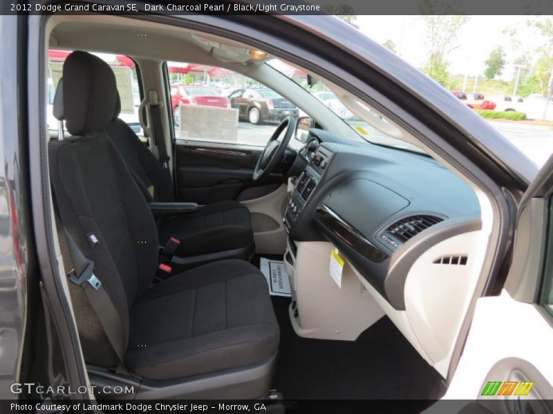Dark Charcoal Pearl / Black/Light Graystone 2012 Dodge Grand Caravan SE