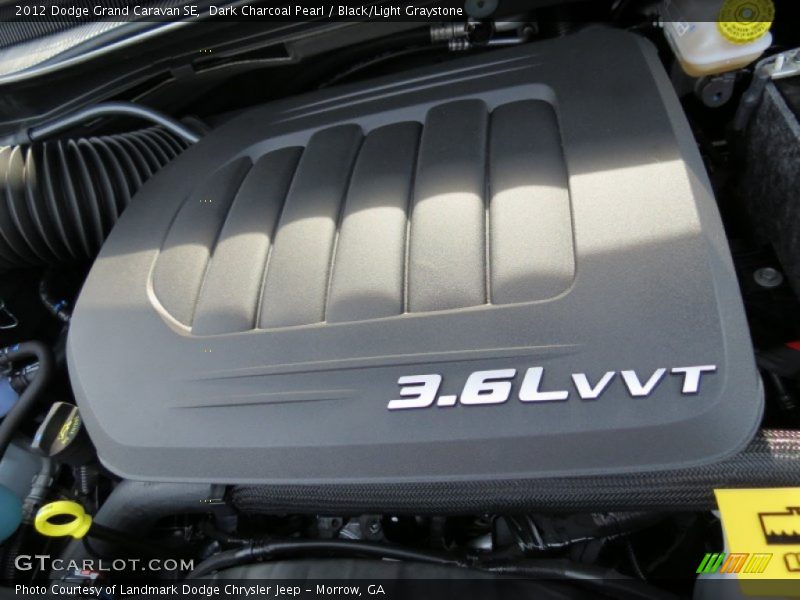 Dark Charcoal Pearl / Black/Light Graystone 2012 Dodge Grand Caravan SE