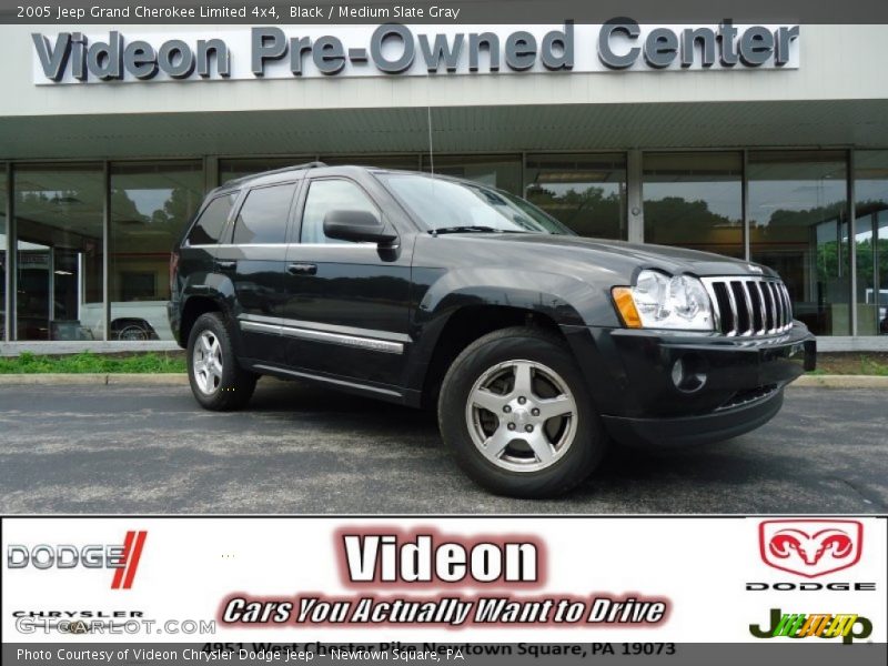 Black / Medium Slate Gray 2005 Jeep Grand Cherokee Limited 4x4